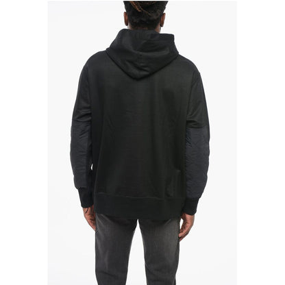 Junya Watanabe Cotton Hoodie with Quilted Nylon Inserts