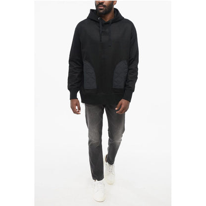 Junya Watanabe Cotton Hoodie with Quilted Nylon Inserts