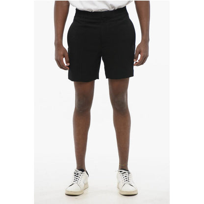 Alexander McQueen Solid Color Shorts with Elastic Waistband