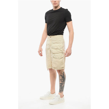 Ten c Solid Color Nylon Cargo Shorts