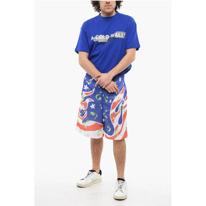 Sky High Farm All-Over Printed Perforated Shorts with Drawstring Waist