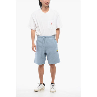 Carhartt Wip Solid Color AMERICAN SCRIPT Sweat Shorts with Embroidered Lo