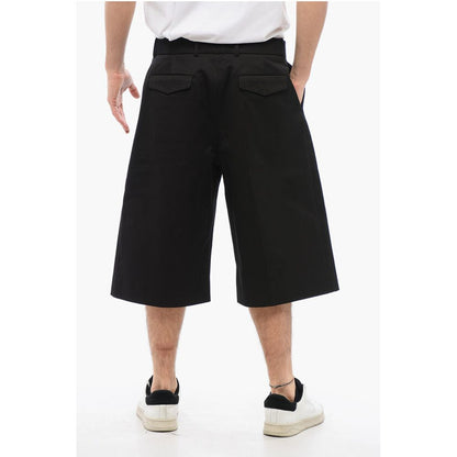 Alexander McQueen 4-Pocketed Wide Leg Cotton Shorts