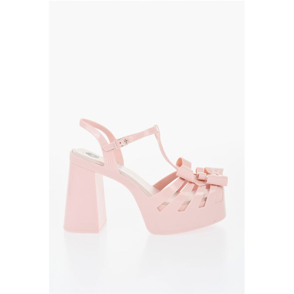 Viktor & Rolf MELISSA Solid Color Rubber PARTY T-Strap Sandals with Bows H
