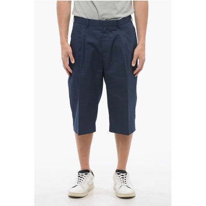Viktor & Rolf Double-pleated Cotton Blend Chinos Shorts