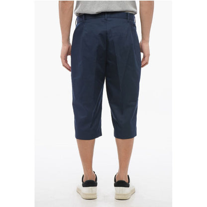 Viktor & Rolf Double-pleated Cotton Blend Chinos Shorts