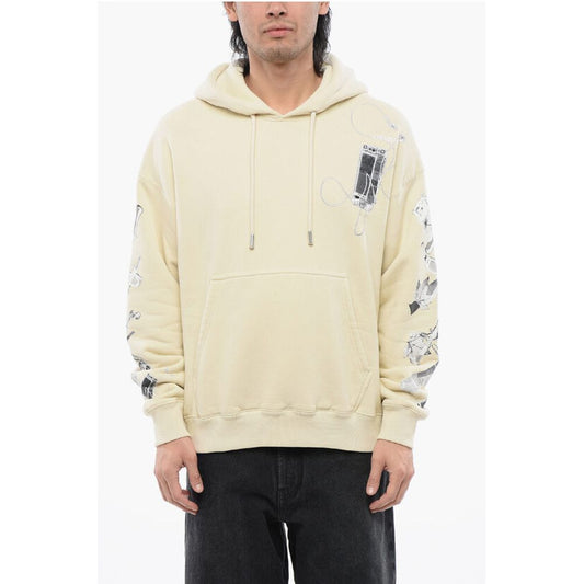 Off-White Printed Brushed Cotton ANGORA Hoodie