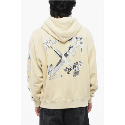 Off-White Printed Brushed Cotton ANGORA Hoodie