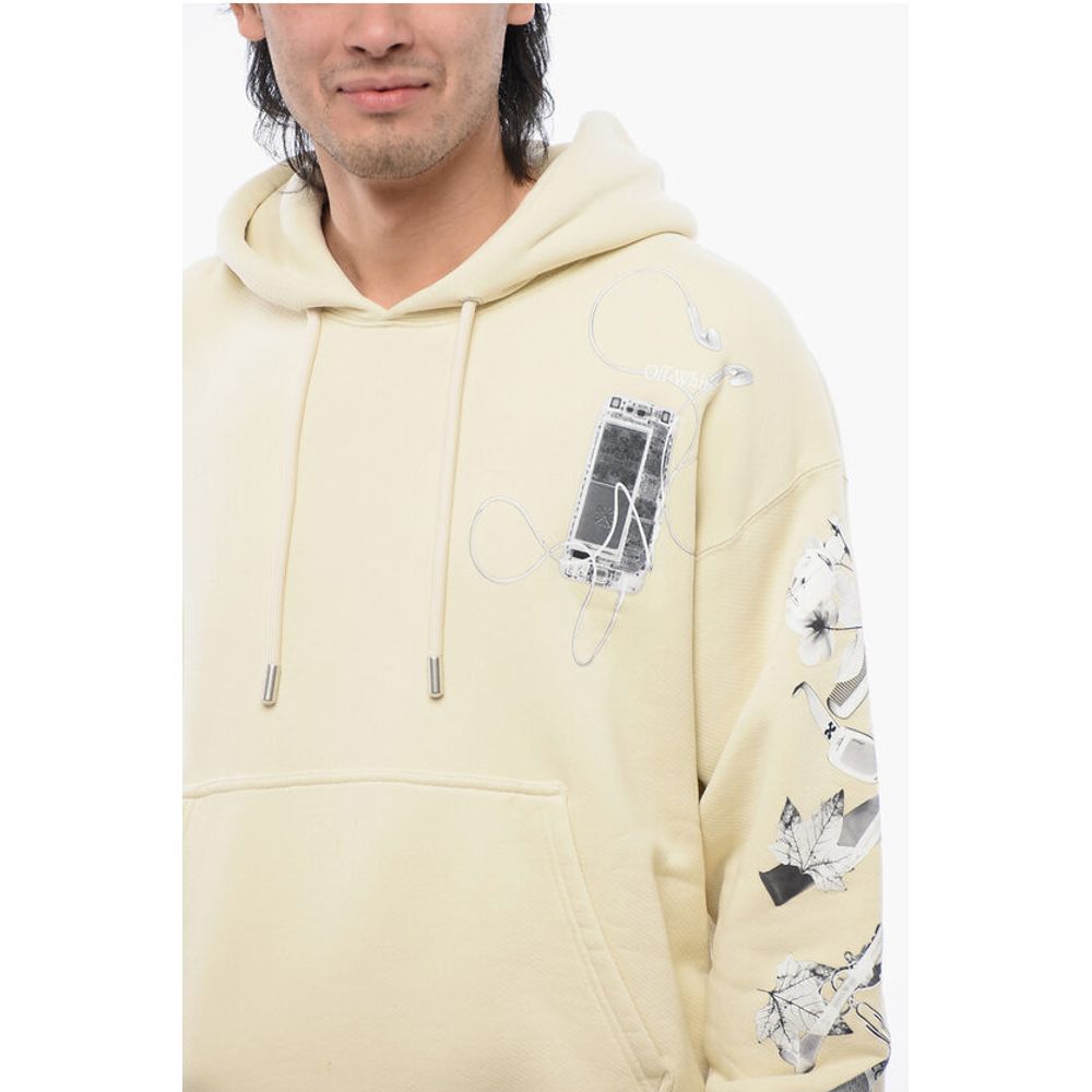 Off-White Printed Brushed Cotton ANGORA Hoodie