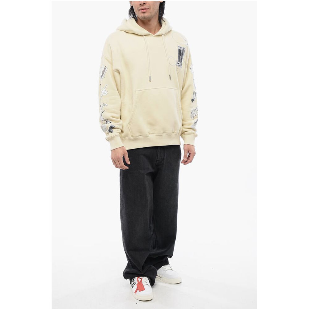 Off-White Printed Brushed Cotton ANGORA Hoodie