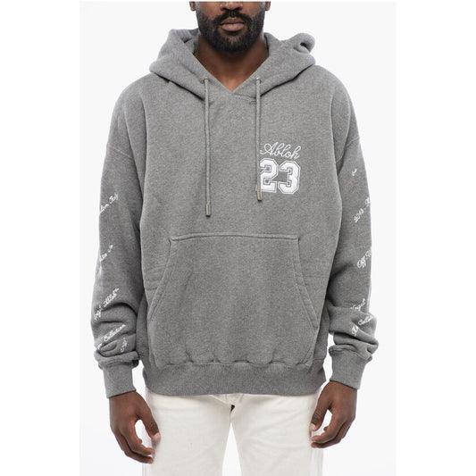Off-White Cotton 23 LOGO SKATE Hoodie with Contrast Embroidery