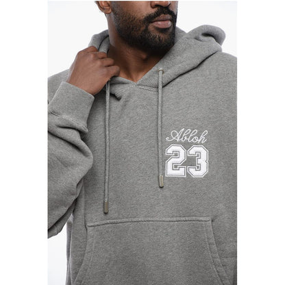 Off-White Cotton 23 LOGO SKATE Hoodie with Contrast Embroidery