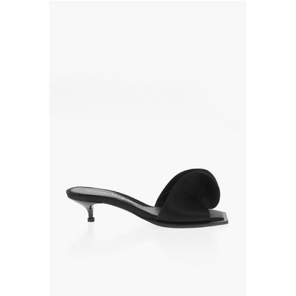 Alexander McQueen Crepè Silk Sandals with Bow Design 4cm