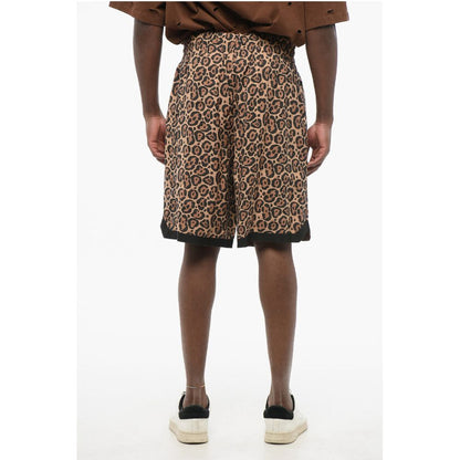 Armani EMPORIO Animal Patterned Fabric Reversible Shorts