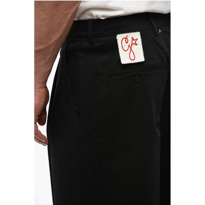 Golden Goose Solid Color Single Pleat Shorts with Belt Loops
