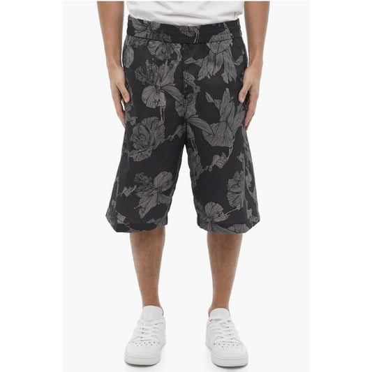 Neil Barrett Printed Straight Leg ANEMONE Bermuda Shorts