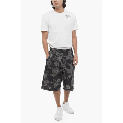 Neil Barrett Printed Straight Leg ANEMONE Bermuda Shorts