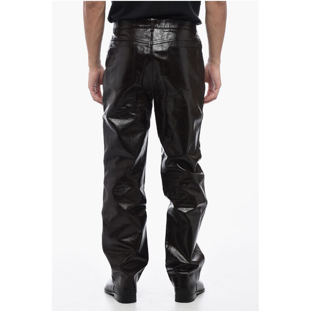 Gucci 5 Pocket Lambskin Pants with Belt Loops