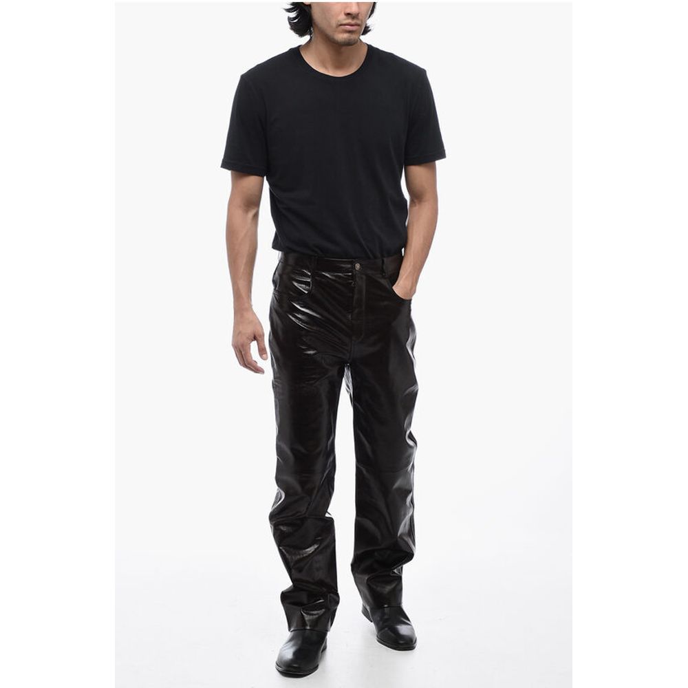 Gucci 5 Pocket Lambskin Pants with Belt Loops