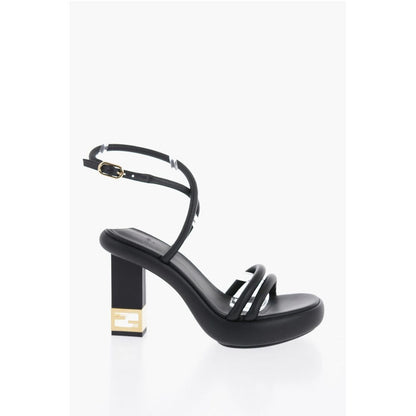 Fendi Logoed Heel Leather Sandals 10cm