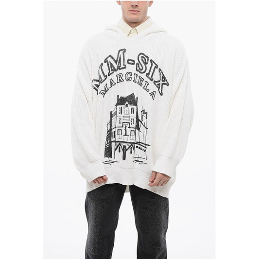 Maison Margiela MM6 Cotton Knit Printed Hoodie