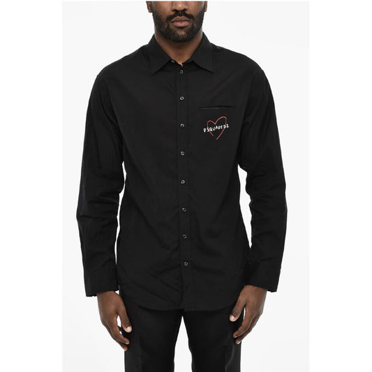 Dsquared² Dropped Shoulder Shirt with Contrasting Logo