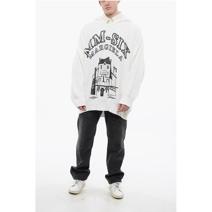 Maison Margiela MM6 Cotton Knit Printed Hoodie