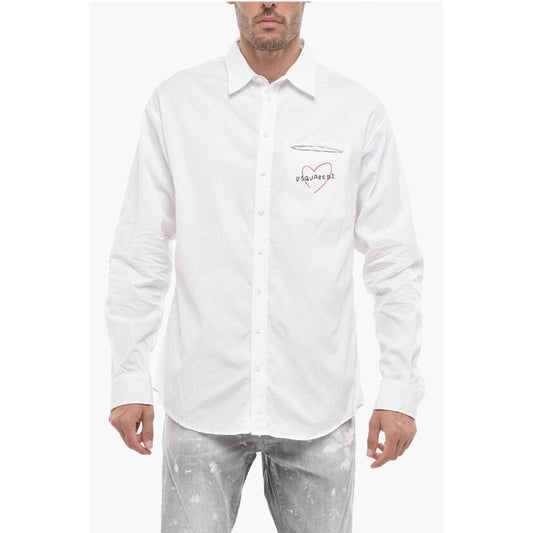 Dsquared² Dropped Shoulder Shirt with Contrasting Logo