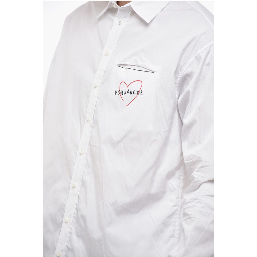 Dsquared² Dropped Shoulder Shirt with Contrasting Logo