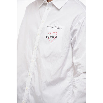 Dsquared² Dropped Shoulder Shirt with Contrasting Logo