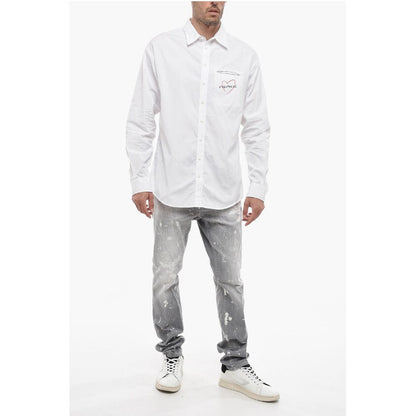 Dsquared² Dropped Shoulder Shirt with Contrasting Logo