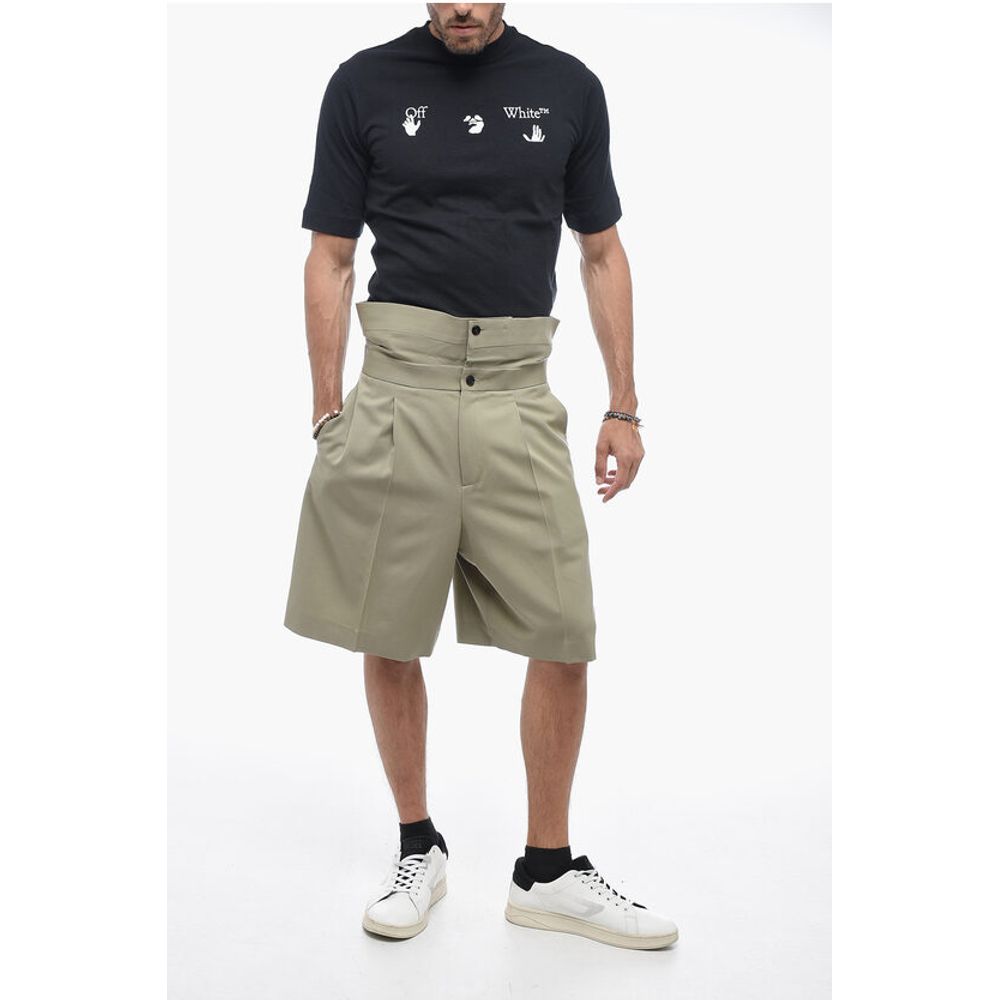 Dior Virgin Wool Shorts with Cuffed Waistband