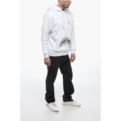 Sprayground Brushed Cotton Hoodie with Contrasting Print