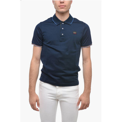 Paul & Shark Cotton Polo Shirt with Colored Buttons