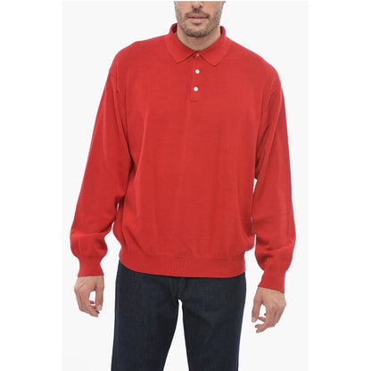 J.Press Long Sleeved Polo Shirt with Ribbed Hem