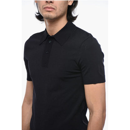 Neil Barrett Solid Color Slim Fit Polo Shirt