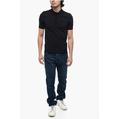 Neil Barrett Solid Color Slim Fit Polo Shirt