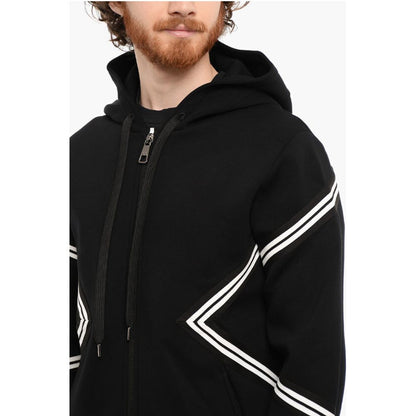 Neil Barrett Neoprene Slim Fit Sweatshirt with Zip Closure
