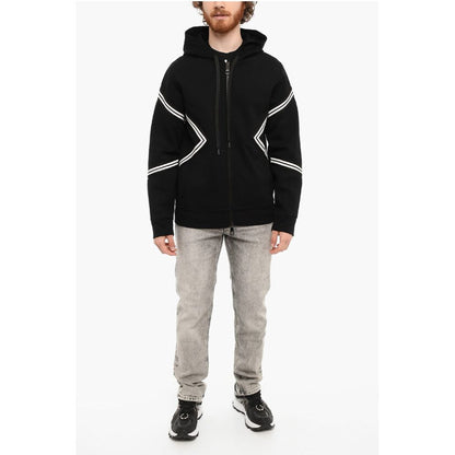 Neil Barrett Neoprene Slim Fit Sweatshirt with Zip Closure