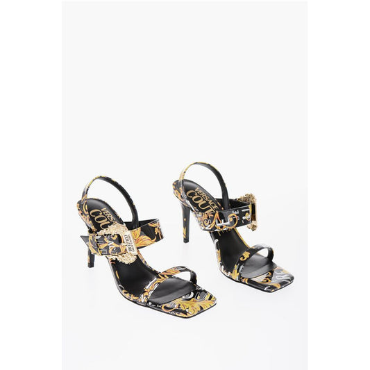 Versace JEANS COUTURE Baroque Motif Faux Leather EMILY Sandals with