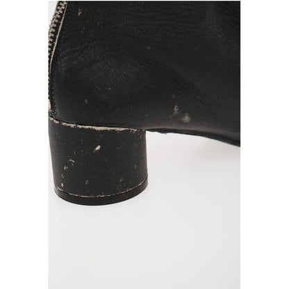 Maison Margiela MM6 Vintage Effect Leather Ankle Boots