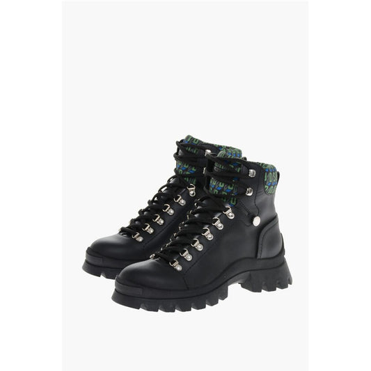 Dsquared² Trecking Boots with Monogram Fabbric Inserts