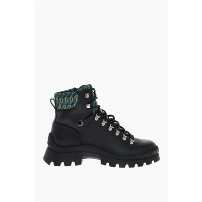 Dsquared² Trecking Boots with Monogram Fabbric Inserts