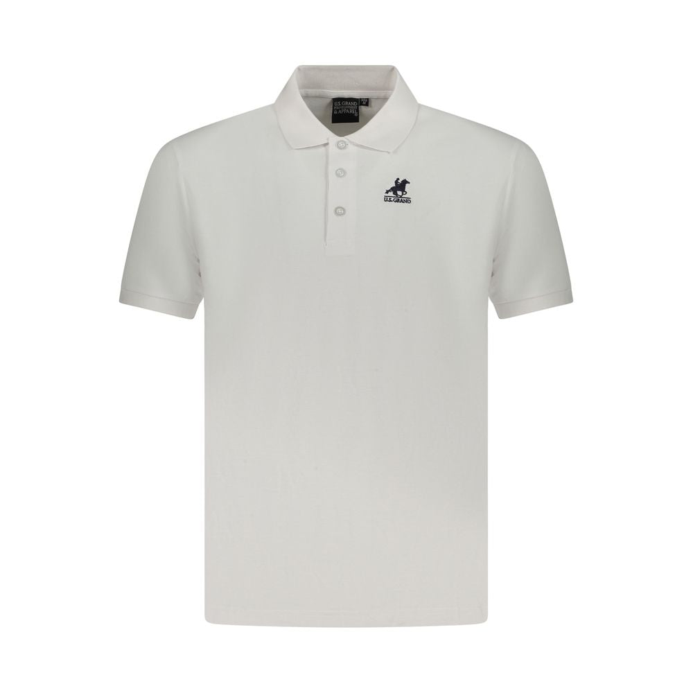 U.S. Grand Polo White Cotton Men Polo Shirt
