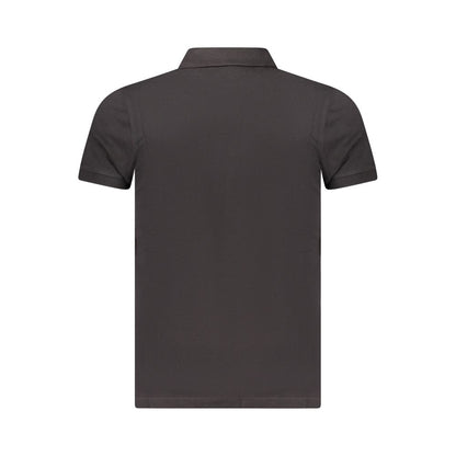 Tommy Hilfiger Black Cotton Men Polo Shirt