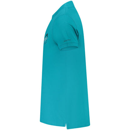 Trussardi Light Blue Cotton Men Polo Shirt