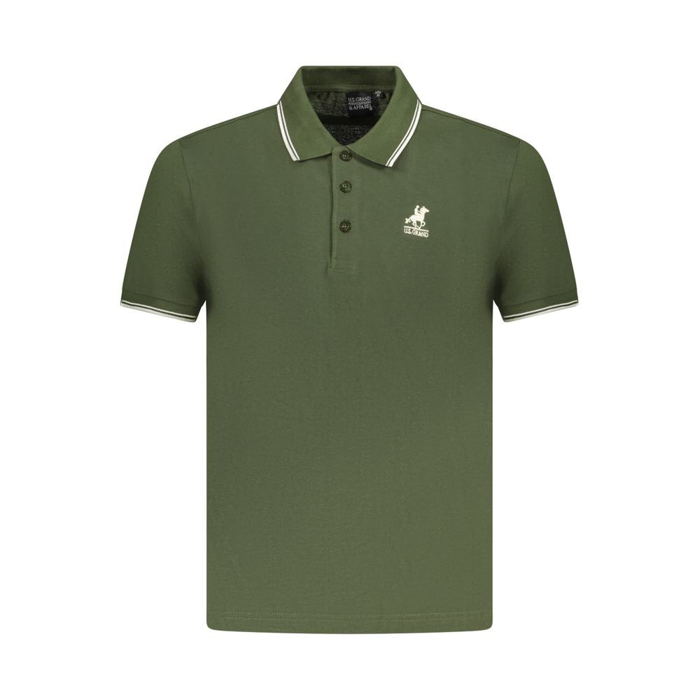 U.S. Grand Polo Green Cotton Men Polo Shirt
