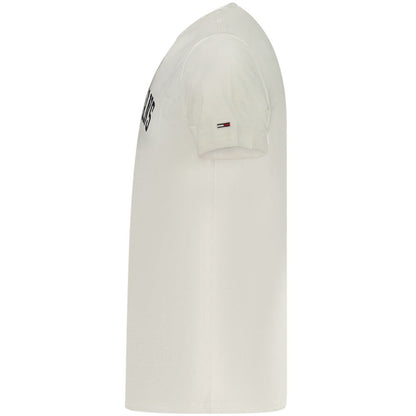Tommy Hilfiger White Cotton Men T-Shirt