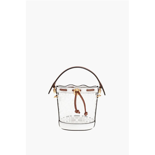 Tory Burch PVC MONOGRAM CLEAR Mini Bucket Bag