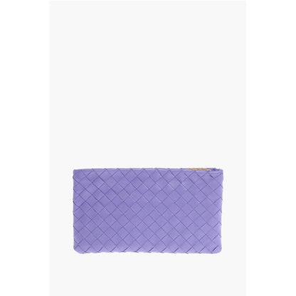 Bottega Veneta Leather INTRECCIO Clutch with Card Compartment